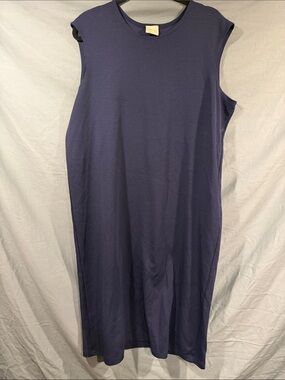 Sleeveless Navy Midi Dress - Classic Casual